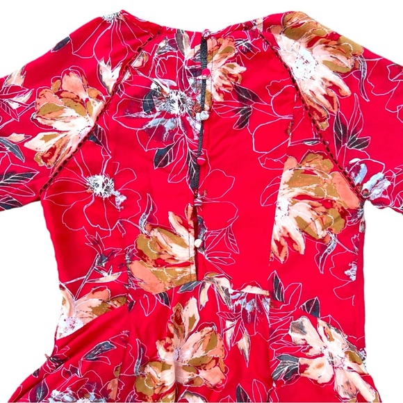 Free People Eyes On You Floral Print Trapeze Dress - Picture 7 of 11